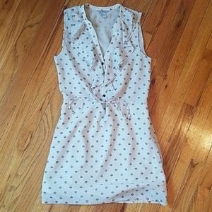 Summer dress with ruffles, roses, and bow.